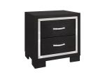 Bellante Melamine Black Nightstand Cheap