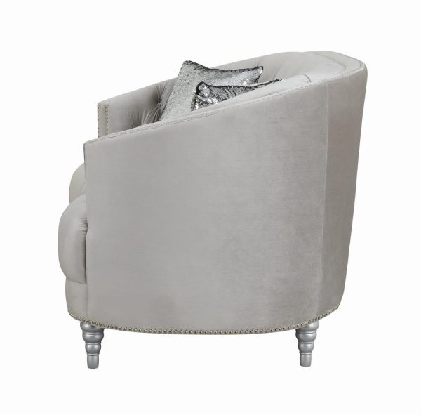 Avonlea Sloped Arm Tufted Sofa Gray Online Hot Sale