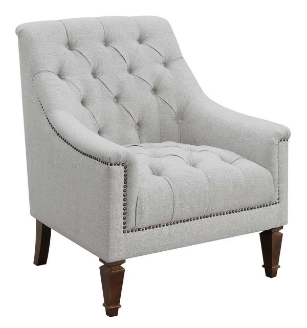 Avonlea Gray Sloped Arm Upholstered Chair For Cheap