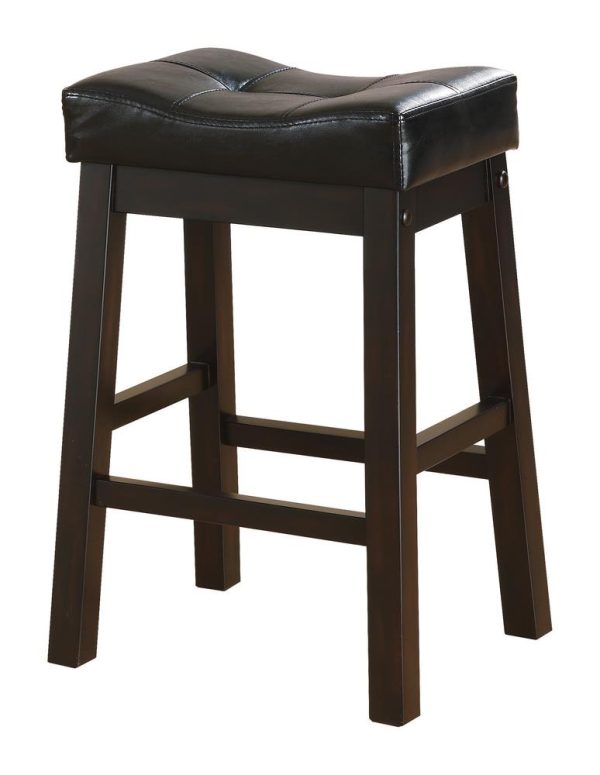 Donald Black Cappuccino Upholstered Counter Height Stools, Set of 2 Sale