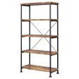 Analiese Antique Nutmeg 4-Shelf Bookcase Fashion