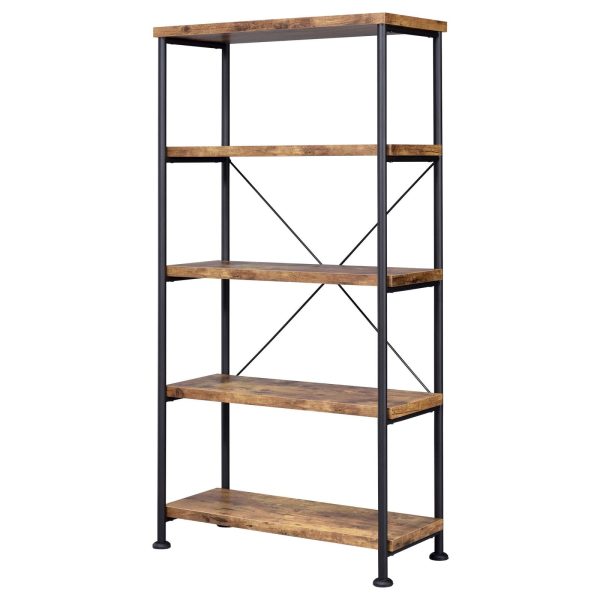 Analiese Antique Nutmeg 4-Shelf Bookcase Fashion