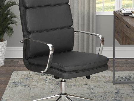 Ximena Black High Back Upholstered Office Chair Online Sale