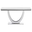 Adabella U-Base Rectangle Sofa Table White Chrome Sale