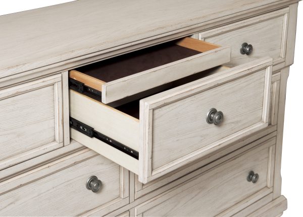 Bethel Wire Brushed White Dresser Online Hot Sale