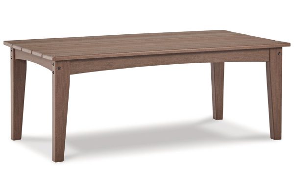 Emmeline Brown Outdoor Coffee Table For Discount