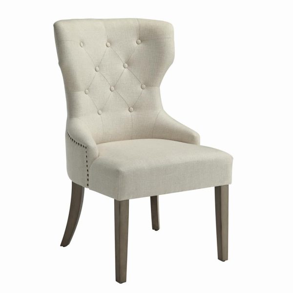 Baney Beige Tufted Upholstered Dining Chair For Sale