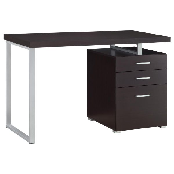 Brennan Cappuccino 3-Drawer Office Desk on Sale