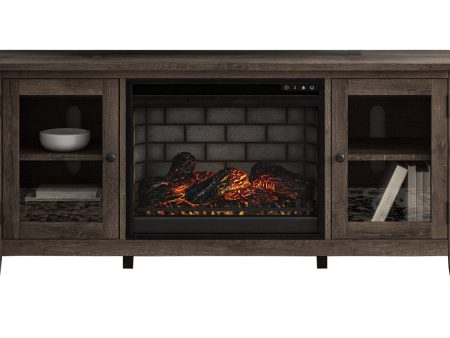 Arlenbry Gray 60  TV Stand with Electric Fireplace For Cheap