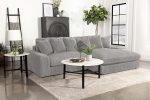 Blaine Upholstered Reversible Sectional Fog Online Sale