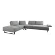 Arden 2-Piece Adjustable Back Sectional Taupe Supply