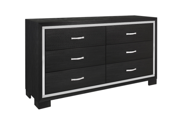 Bellante Melamine Black Dresser Online