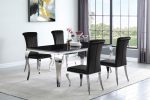 Betty Black Chrome Upholstered Side Chairs, Set of 4 Supply