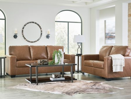 Bolsena Caramel Leather Living Room Set Hot on Sale