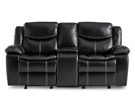 Bastrop Black Reclining Loveseat on Sale