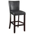 Alberton Black Cappuccino Upholstered Bar Stools, Set of 2 Online now