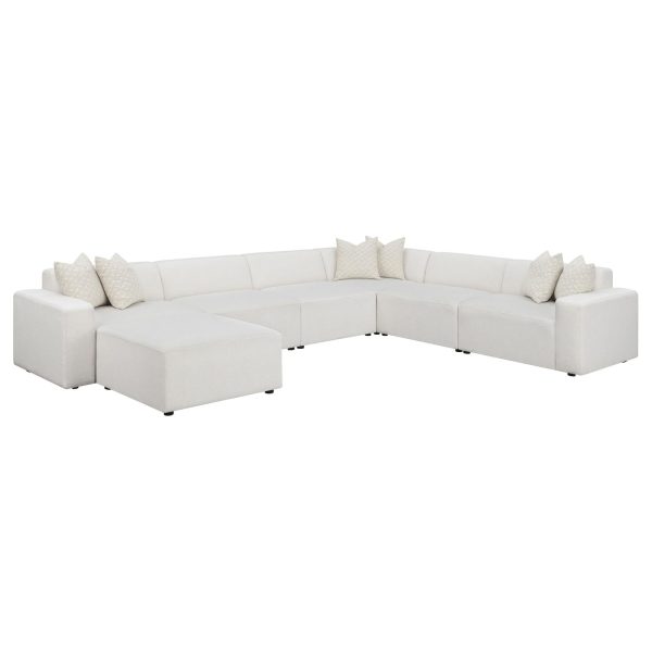 Freddie 7-Piece Upholstered Modular Sectional Pearl Cheap