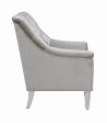 Avonlea Gray Sloped Arm Tufted Chair For Cheap