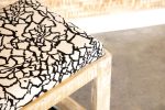 Aiden Black White Sled Leg Upholstered Accent Bench Discount