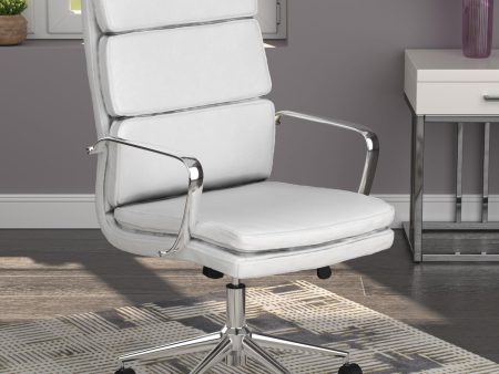 Ximena White High Back Upholstered Office Chair Supply