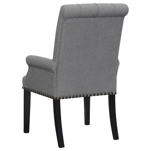 Alana Upholstered Tufted Arm Chair with Nailhead Trim Online now