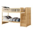 Bartly Pine Twin Twin Step Bunk Bed Fashion