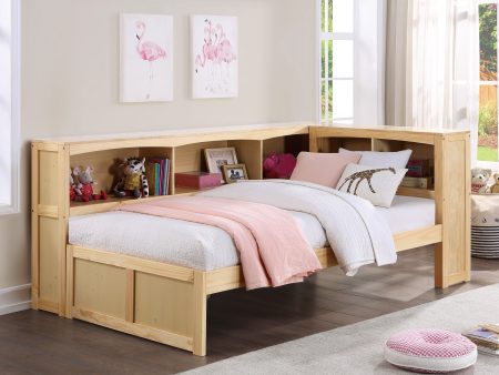 Bartly Pine Twin Bookcase Corner Bed Sale