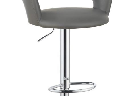 Barraza Gray Chrome 29  Adjustable Height Bar Stool Online