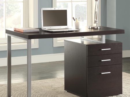 Brennan Cappuccino 3-Drawer Office Desk on Sale