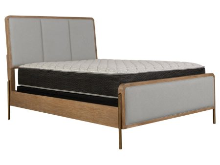 Arini Upholstered Queen Panel Bed Sand Wash Gray on Sale