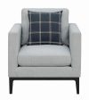 Apperson Light Gray Cushioned Back Arm Chair Fashion