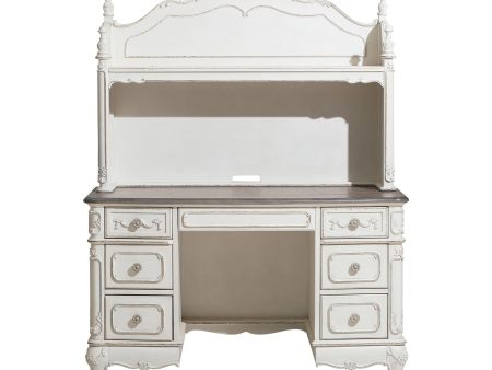 Cinderella Antique White Writing Desk with Hutch Online