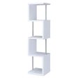 Baxter White Chrome 4-Shelf Bookcase Online Sale