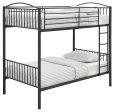 Anson Gunmetal Twin over Twin Bunk Bed with Ladder Discount