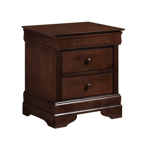 Abbeville Cherry Nightstand, Hidden Drawer Discount