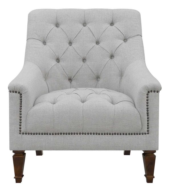 Avonlea Gray Sloped Arm Upholstered Chair For Cheap