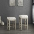 Pittsville White Espresso Counter Height Stool, Set of 2 For Sale