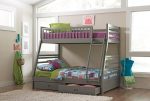 Ashton Gray Twin over Full 2-Drawer Bunk Bed Online