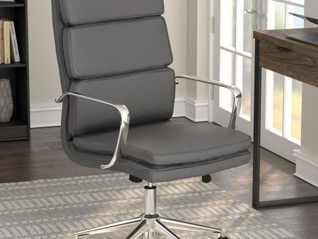 Ximena Gray High Back Upholstered Office Chair Fashion