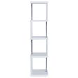 Baxter White Chrome 4-Shelf Bookcase Online Sale