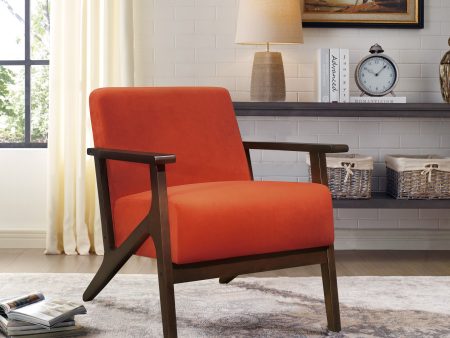 August Orange Accent Chair Cheap