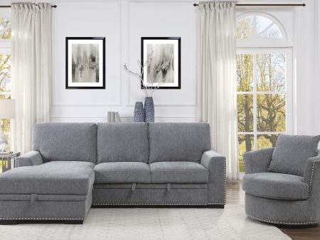 Morelia Gray LAF Storage Sleeper Sofa Chaise Sale