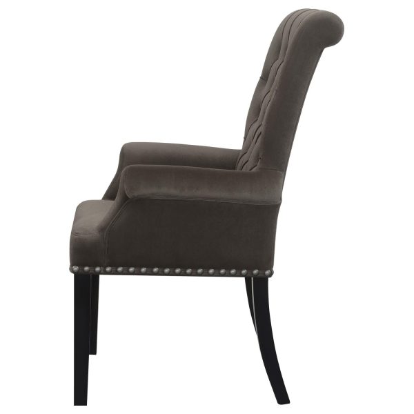 Alana Upholstered Tufted Arm Chair with Nailhead Trim Online