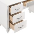 Barzini 7-Drawer Vanity Desk with Lighted Mirror White on Sale