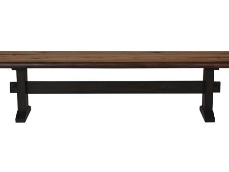 Bexley Natural Honey Espresso Trestle Bench For Discount