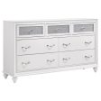 Barzini White 7-Drawer Dresser Fashion