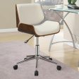 Addington Ecru Chrome Adjustable Height Office Chair Online Hot Sale