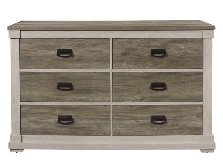 Arcadia White Weathered Gray Dresser Fashion