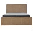 Arini Upholstered Queen Panel Bed Sand Wash Natural Cane Hot on Sale