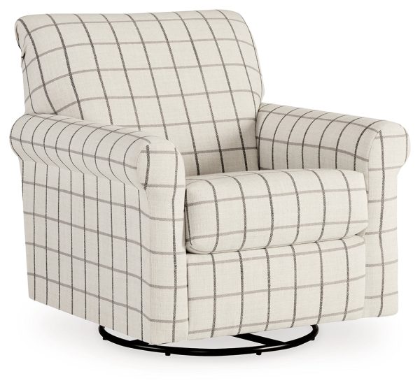 Davinca Charcoal Swivel Glider Accent Chair on Sale